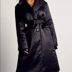 Women’s Black Long Coat - Size 12